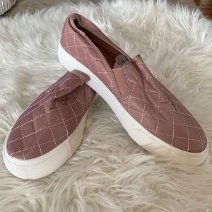 New Jenn Ardor Pink Quilt Slip on Sneakers - 8